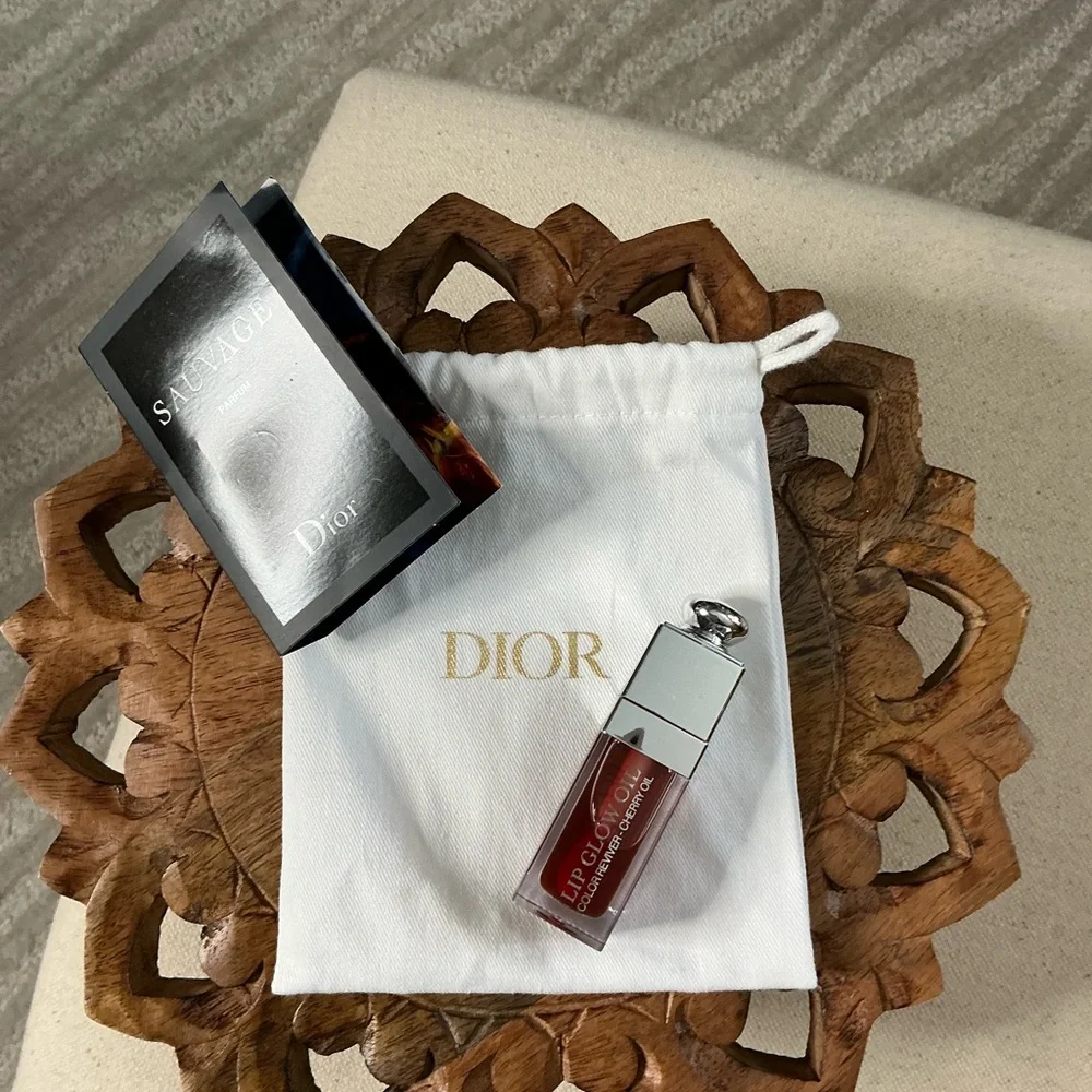 Dior Lip Glow Oil - Cherry Red with Silver Cap